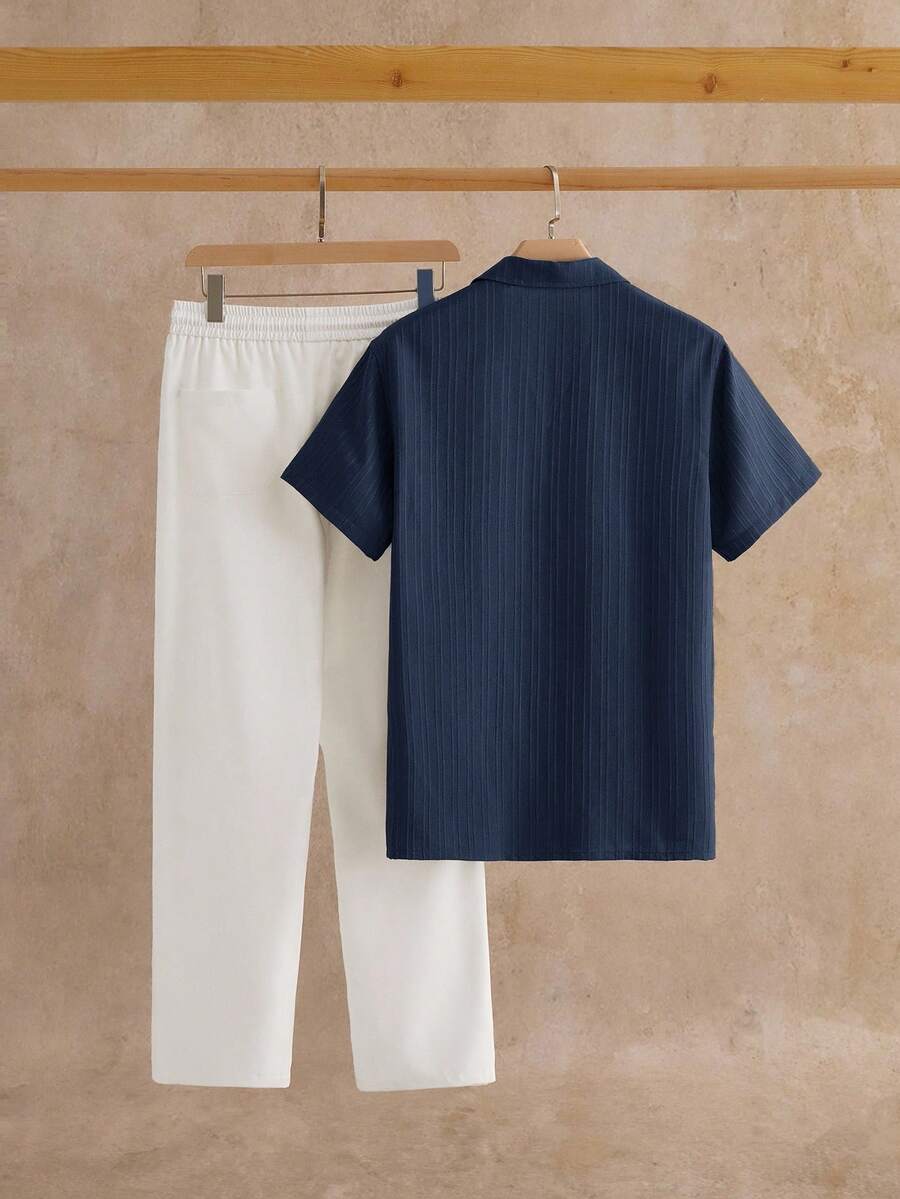 Ensemble Chemise Texturée pour Hommes