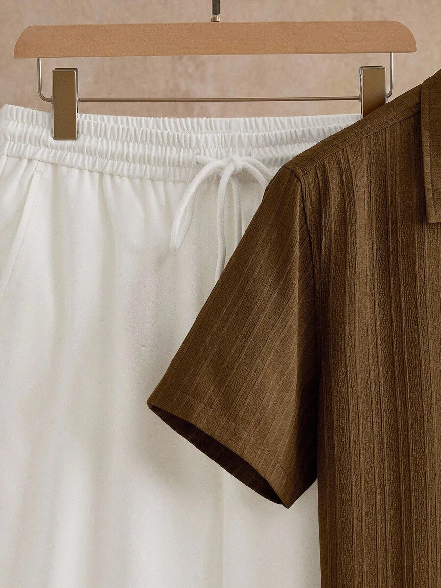Ensemble Chemise Texturée pour Hommes