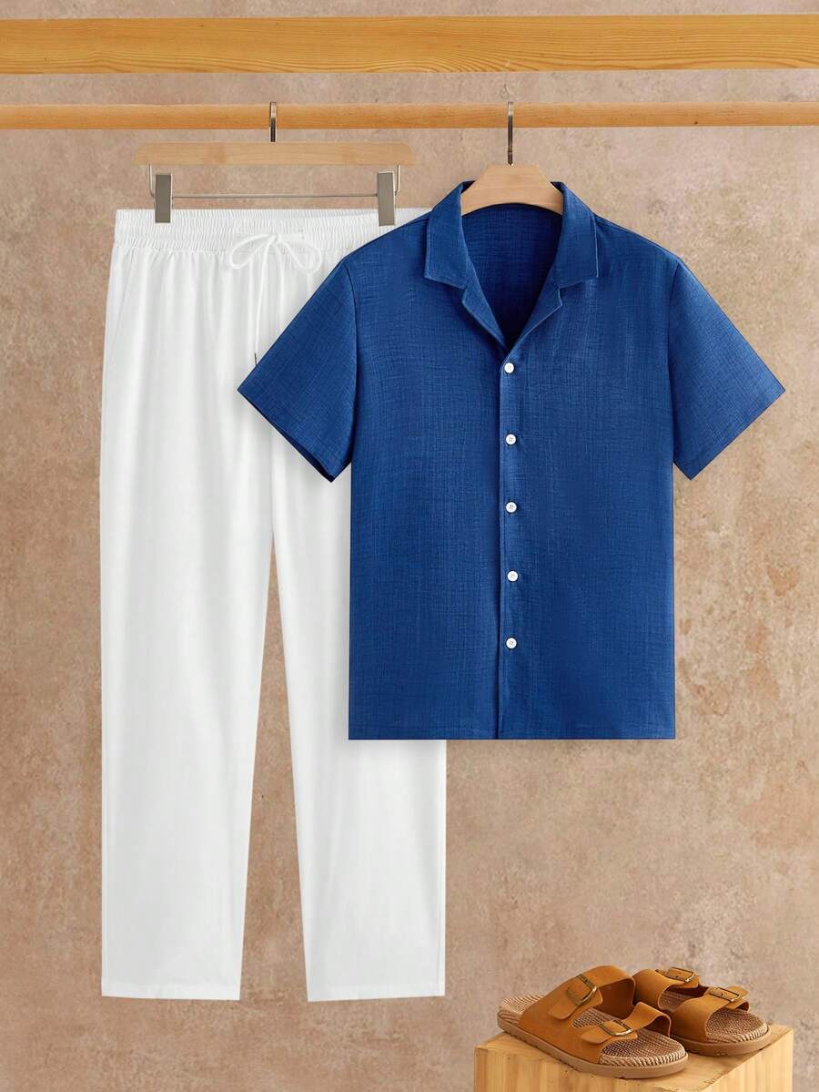 Ensemble Chemise Texturée pour Hommes