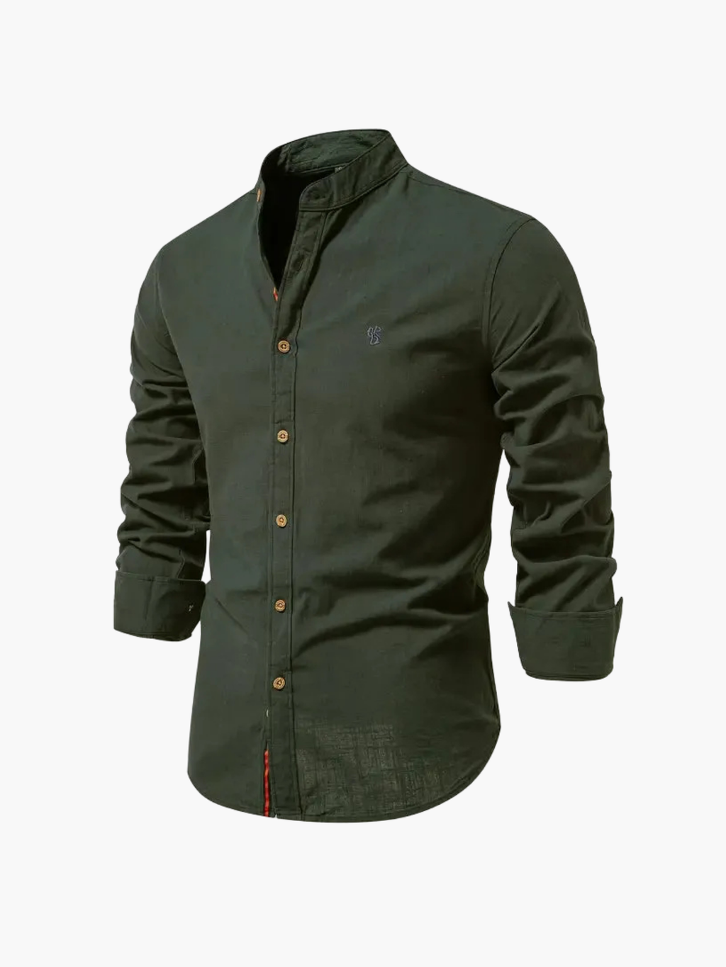 Ensemble de chemise à col mandarin et pantalon