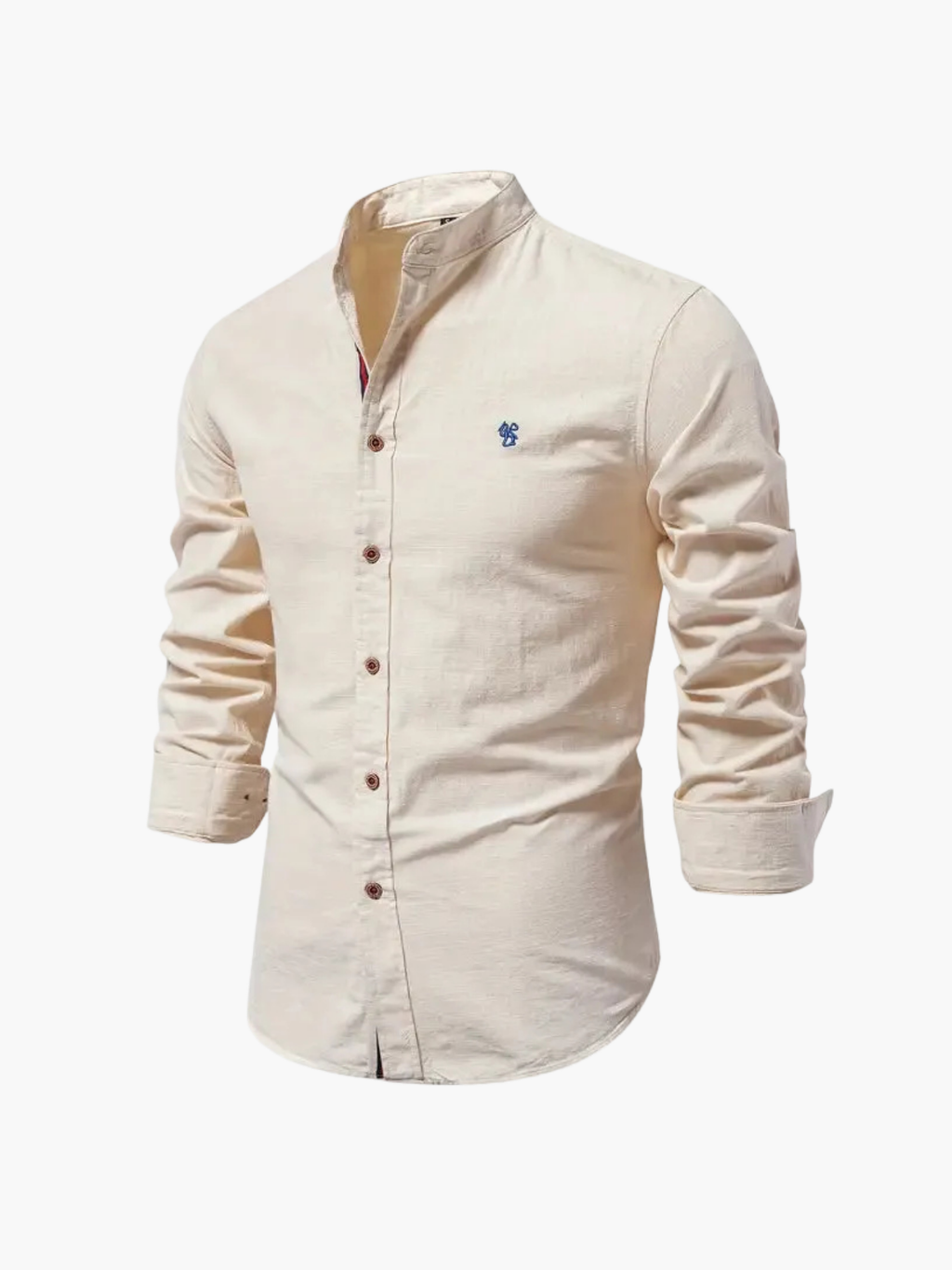 Ensemble de chemise à col mandarin et pantalon