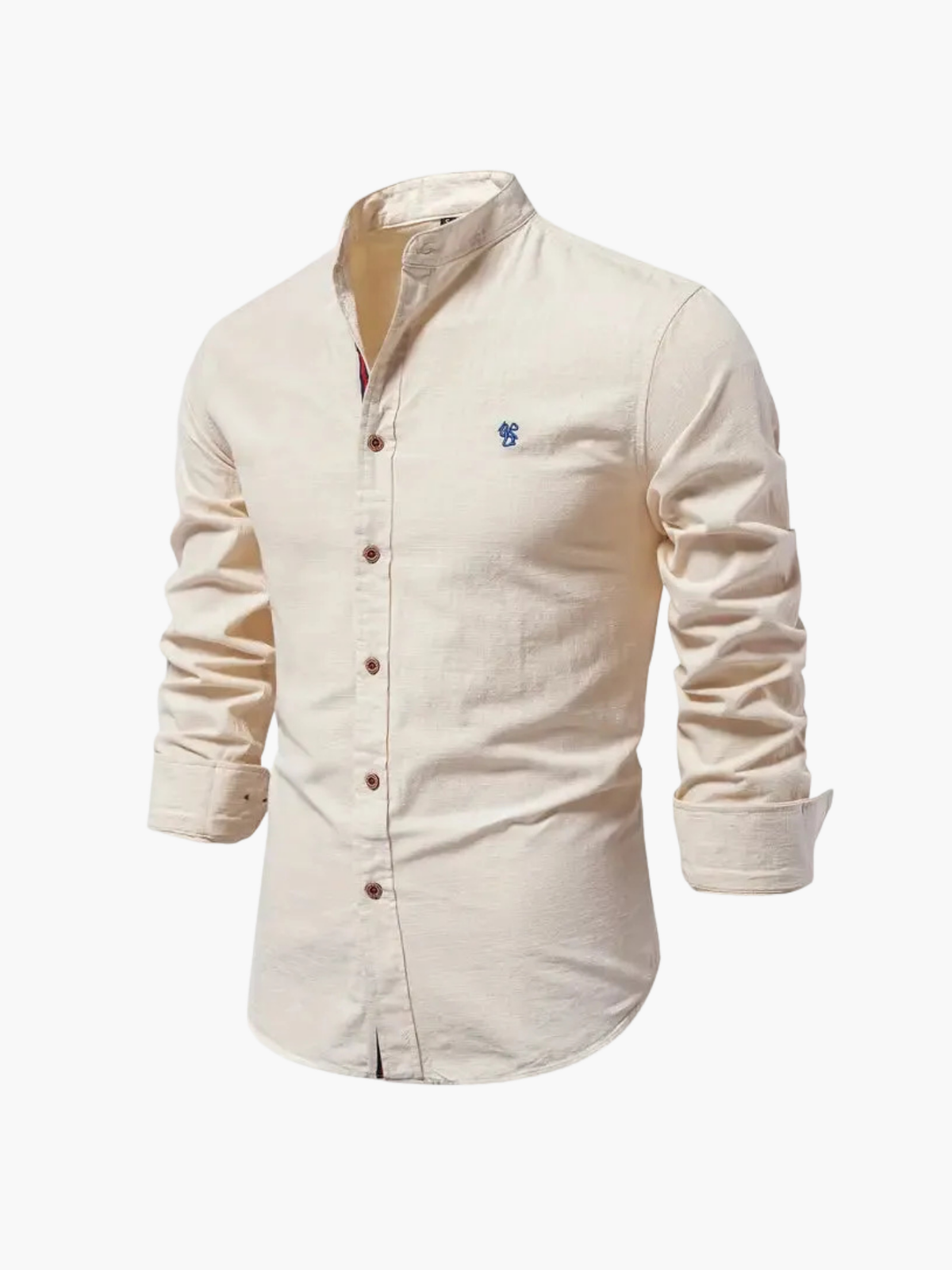 Ensemble de chemise à col mandarin et pantalon