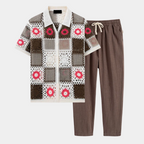 Ensemble homme boutonné ajouré