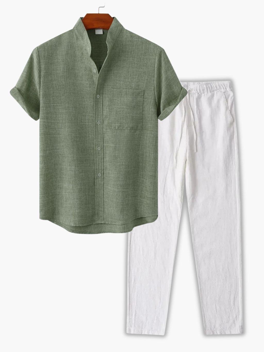 Ensemble homme chemise à poche et pantalon
