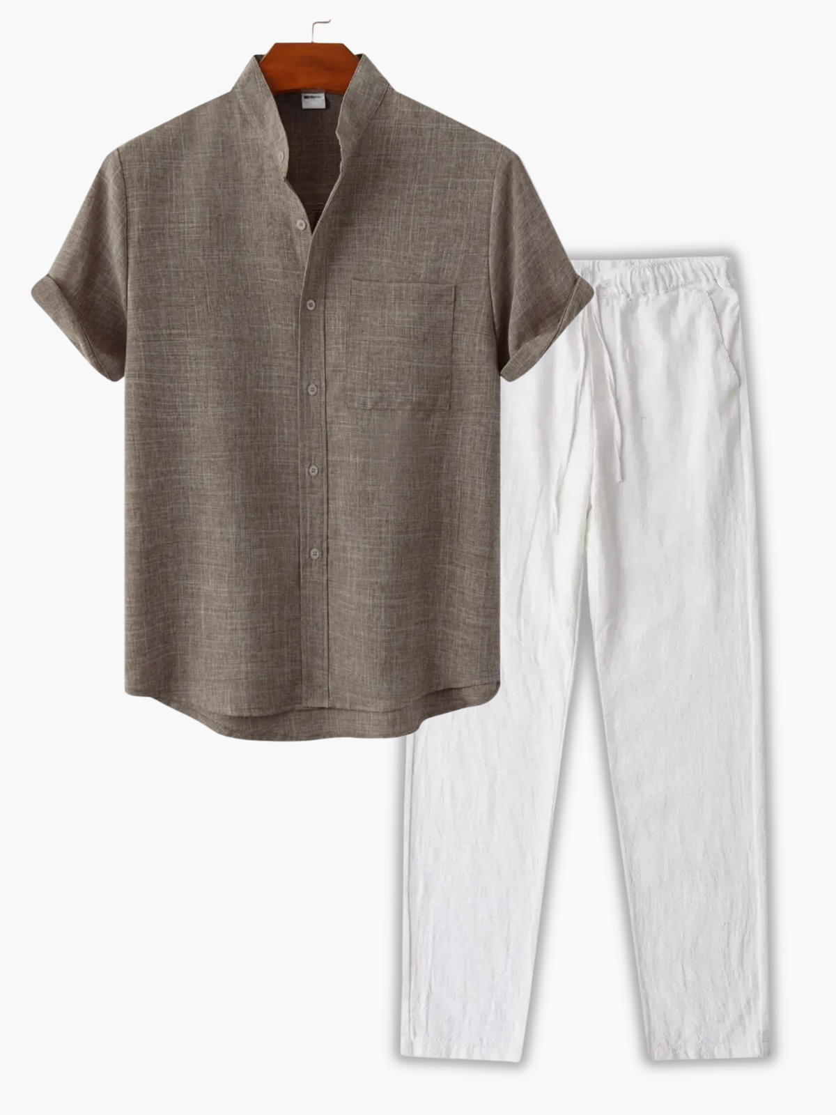 Ensemble homme chemise à poche et pantalon