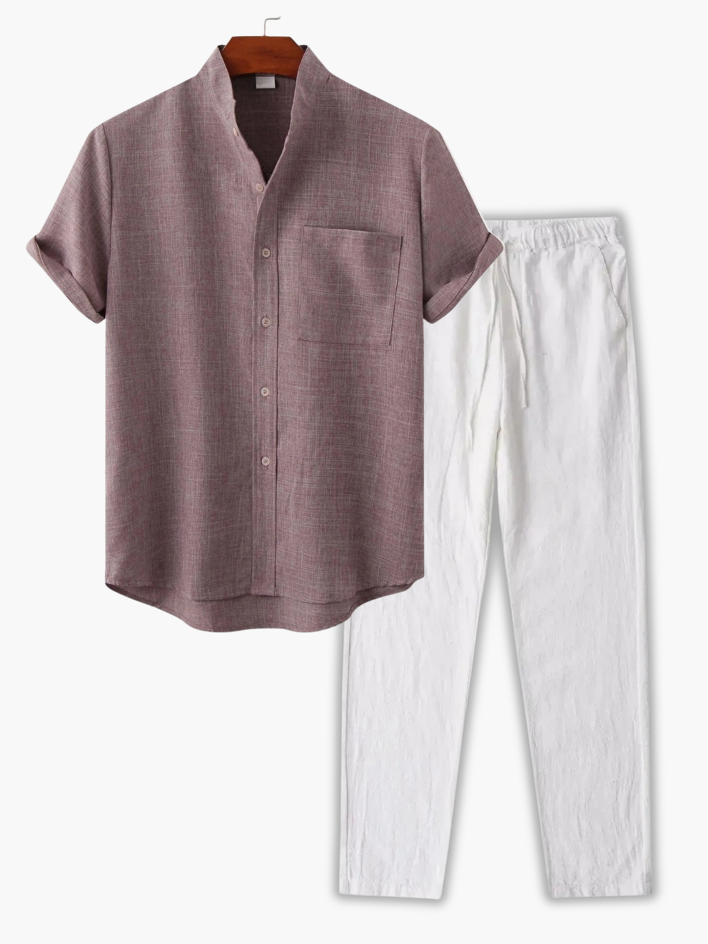 Ensemble homme chemise à poche et pantalon