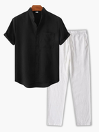 Ensemble homme chemise à poche et pantalon