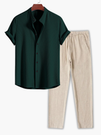 Ensemble homme chemise gaufrée