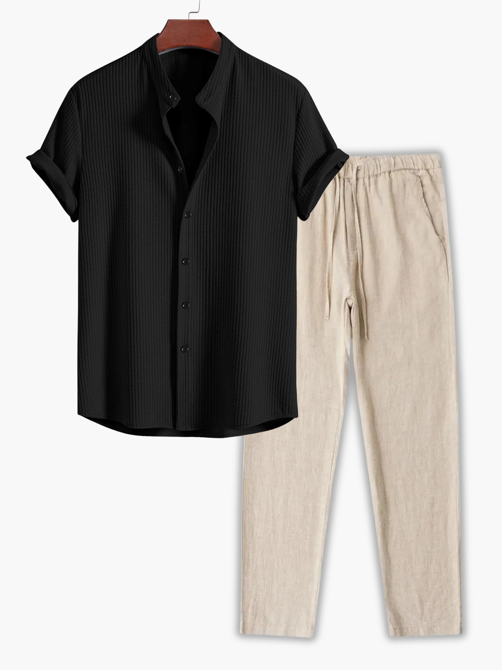 Ensemble homme chemise gaufrée