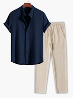 Ensemble homme chemise gaufrée