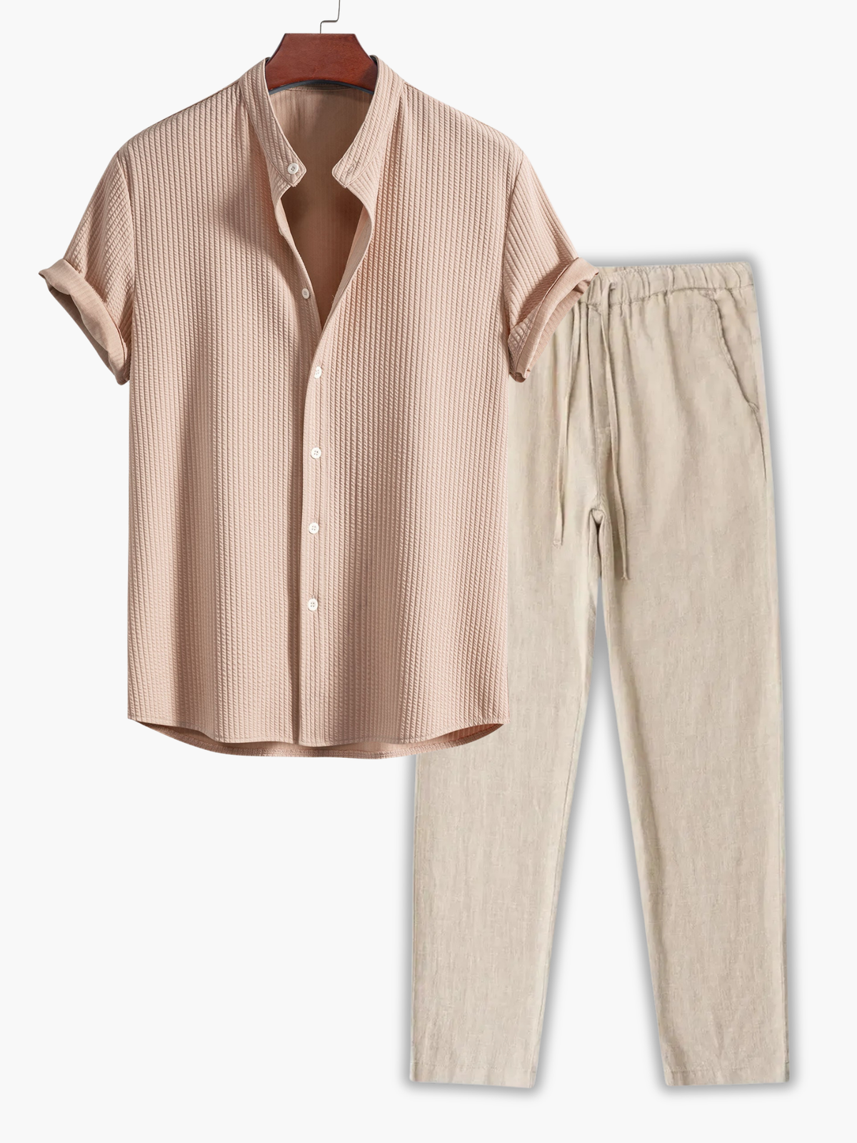 Ensemble homme chemise gaufrée