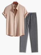 Ensemble homme chemise manches courtes