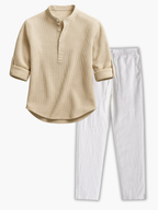 Ensemble homme col mao et pantalon