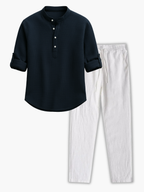 Ensemble homme col mao et pantalon