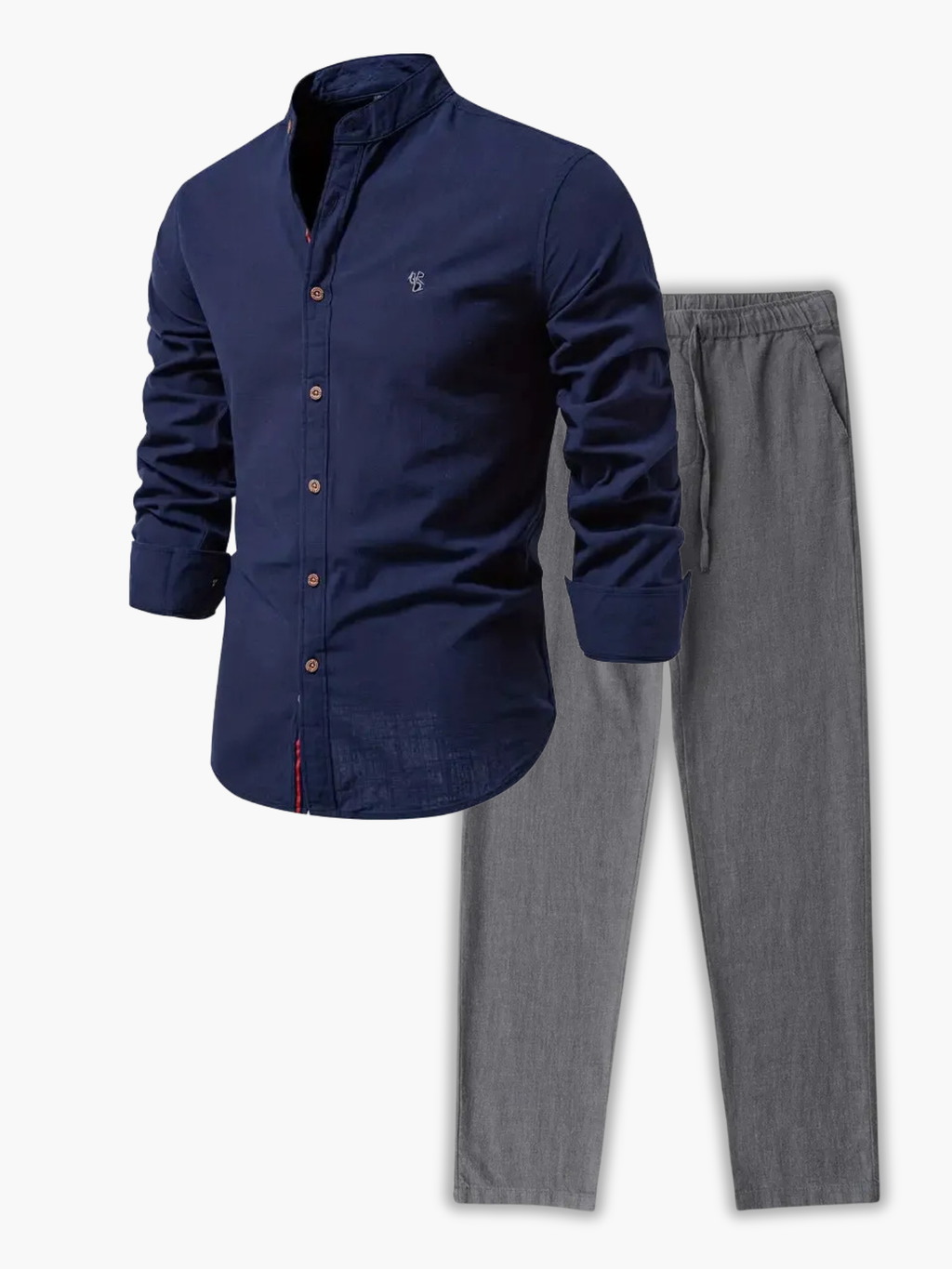 Ensemble homme col montant boutonné