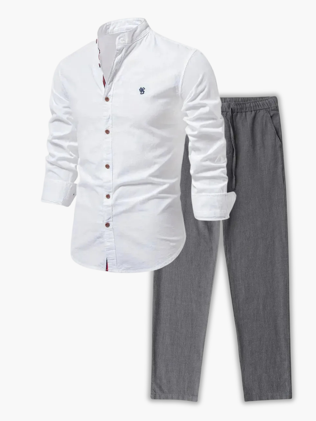 Ensemble homme col montant boutonné