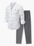 Ensemble homme col montant boutonné