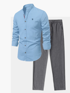 Ensemble homme col montant boutonné