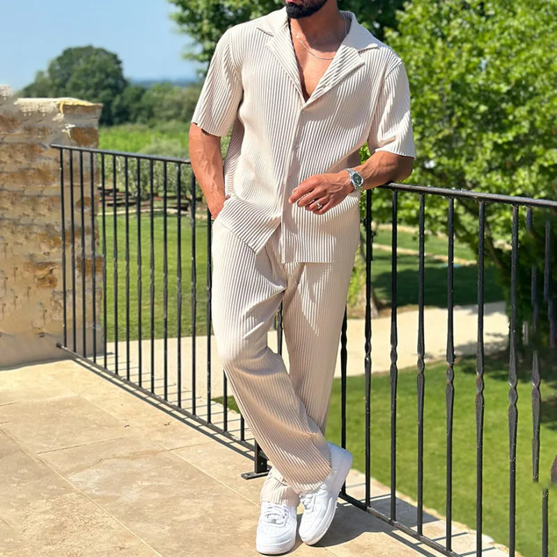 Ensemble homme plissé