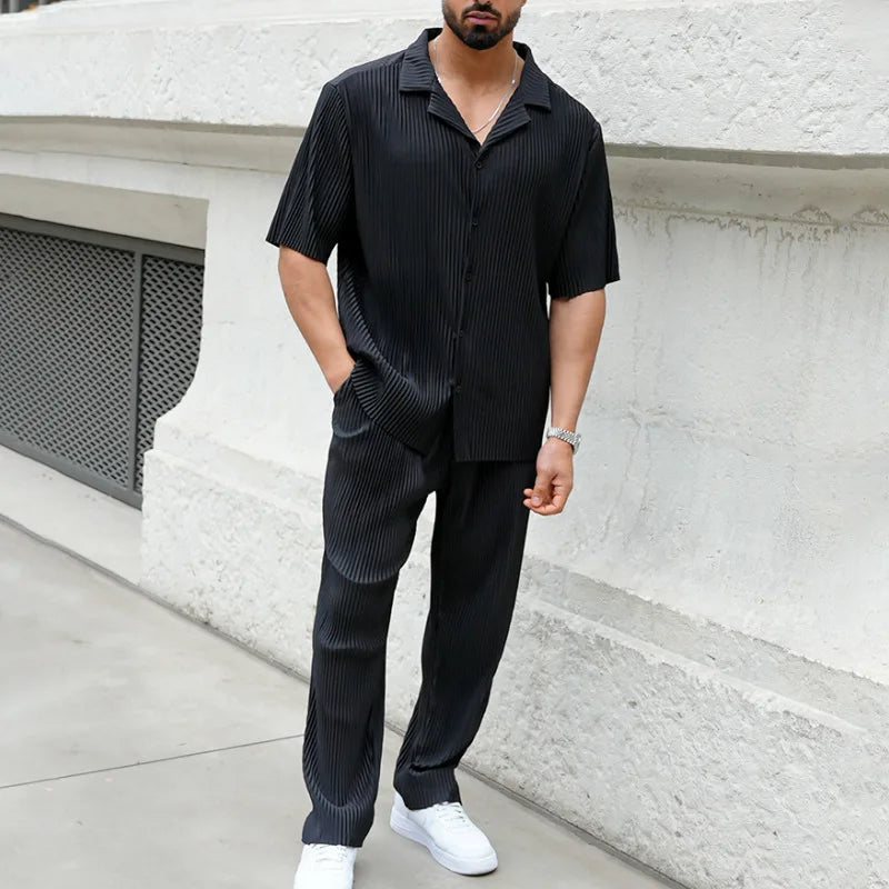 Ensemble homme plissé