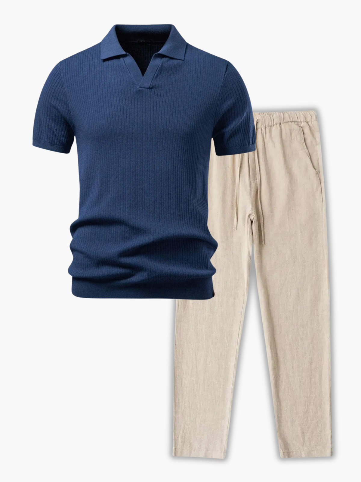 Ensemble homme polo côtelé