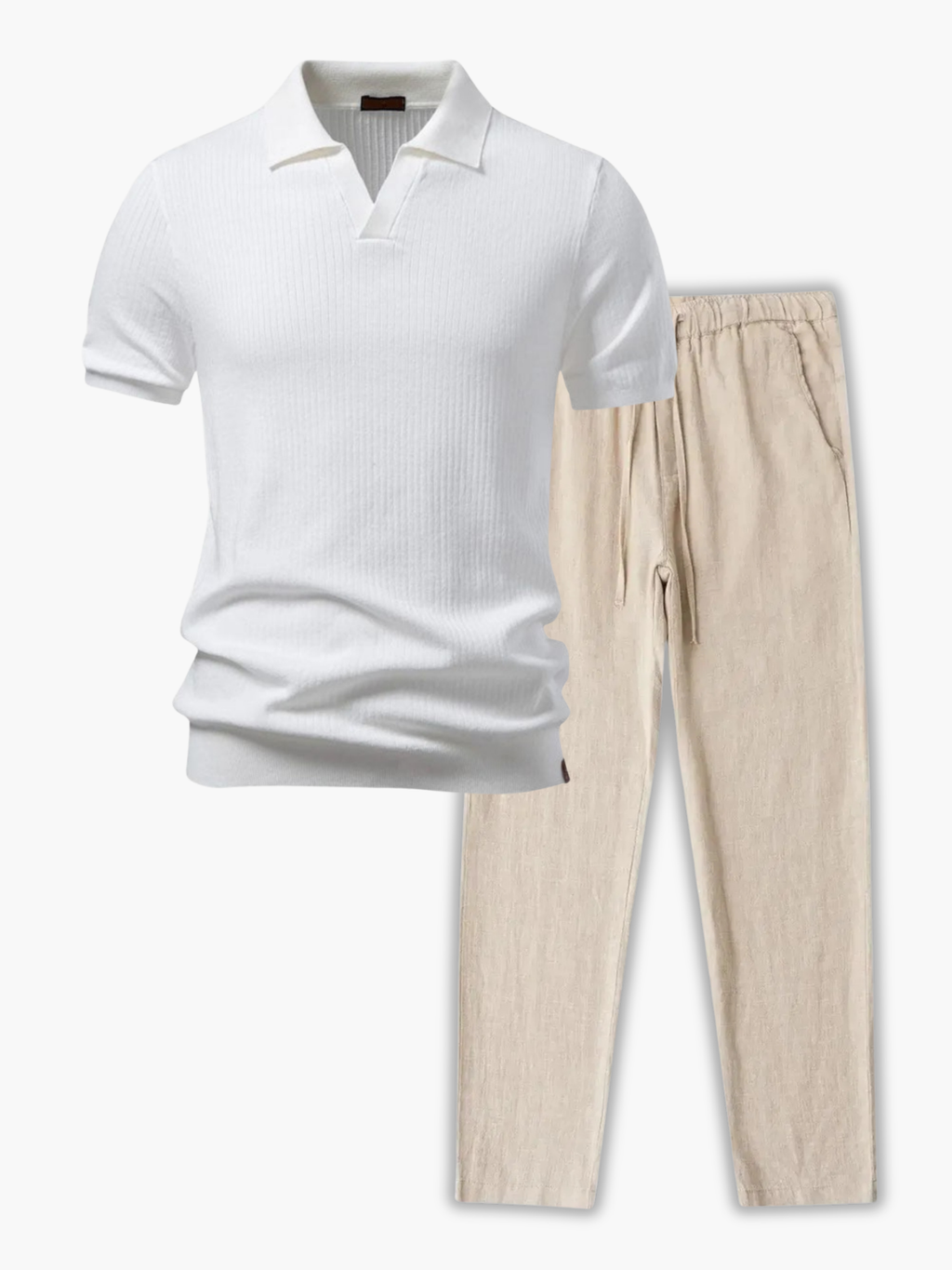 Ensemble homme polo côtelé