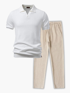 Ensemble homme polo côtelé