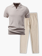 Ensemble homme polo côtelé