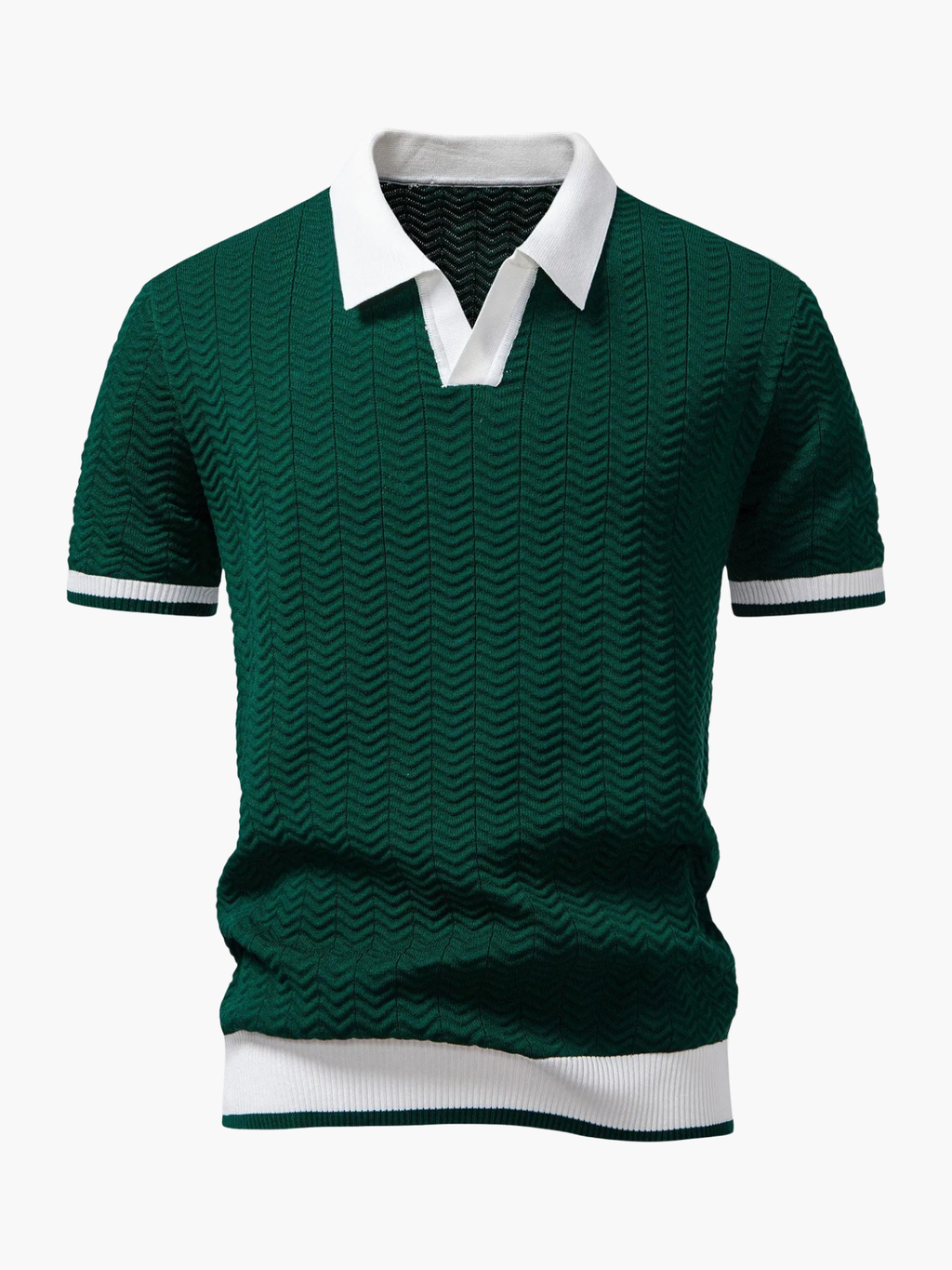 Ensemble homme polo texturé et pantalon