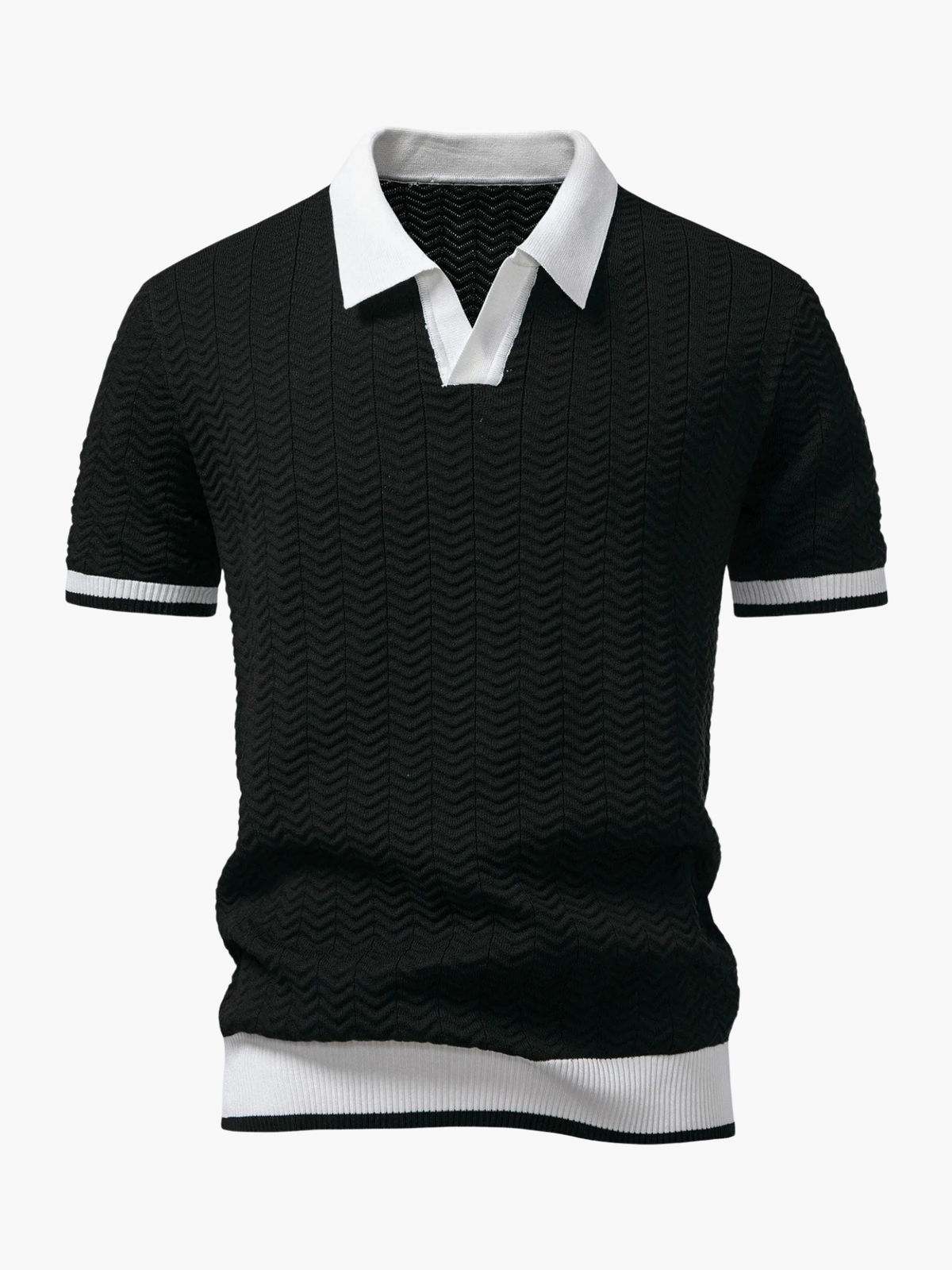 Ensemble homme polo texturé et pantalon