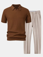 Ensemble homme polo et pantalon ajusté