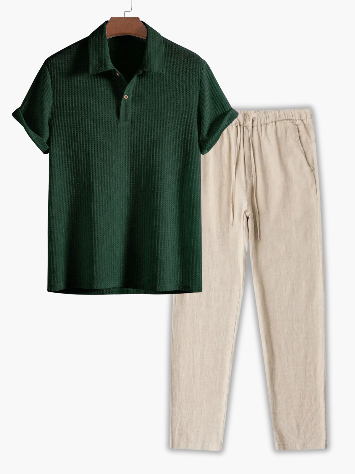 Ensemble homme polo gaufré