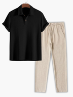 Ensemble homme polo gaufré