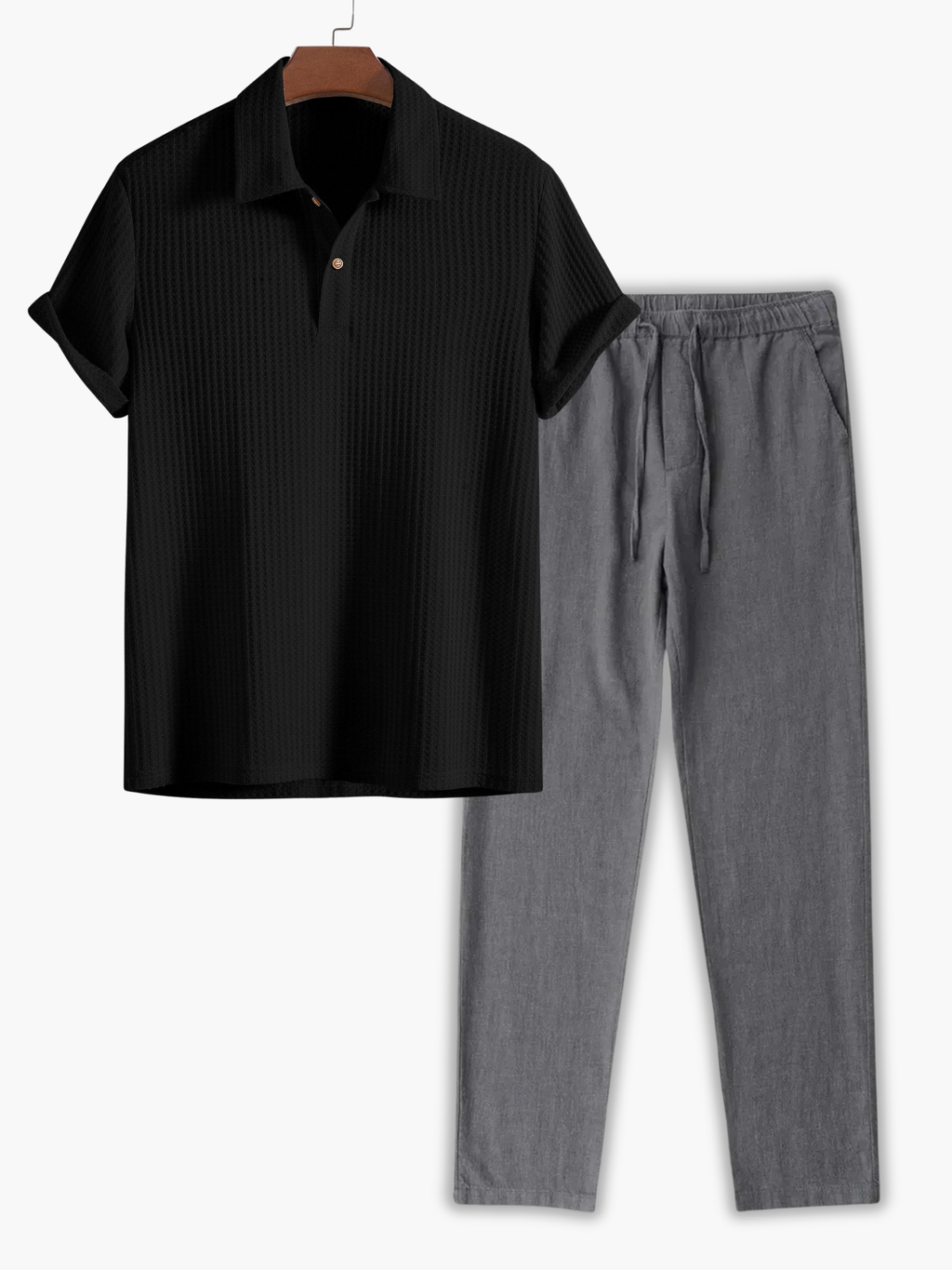 Ensemble homme polo maille gaufrée