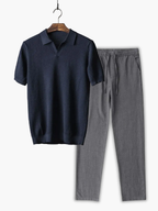 Ensemble homme polo maille texturée