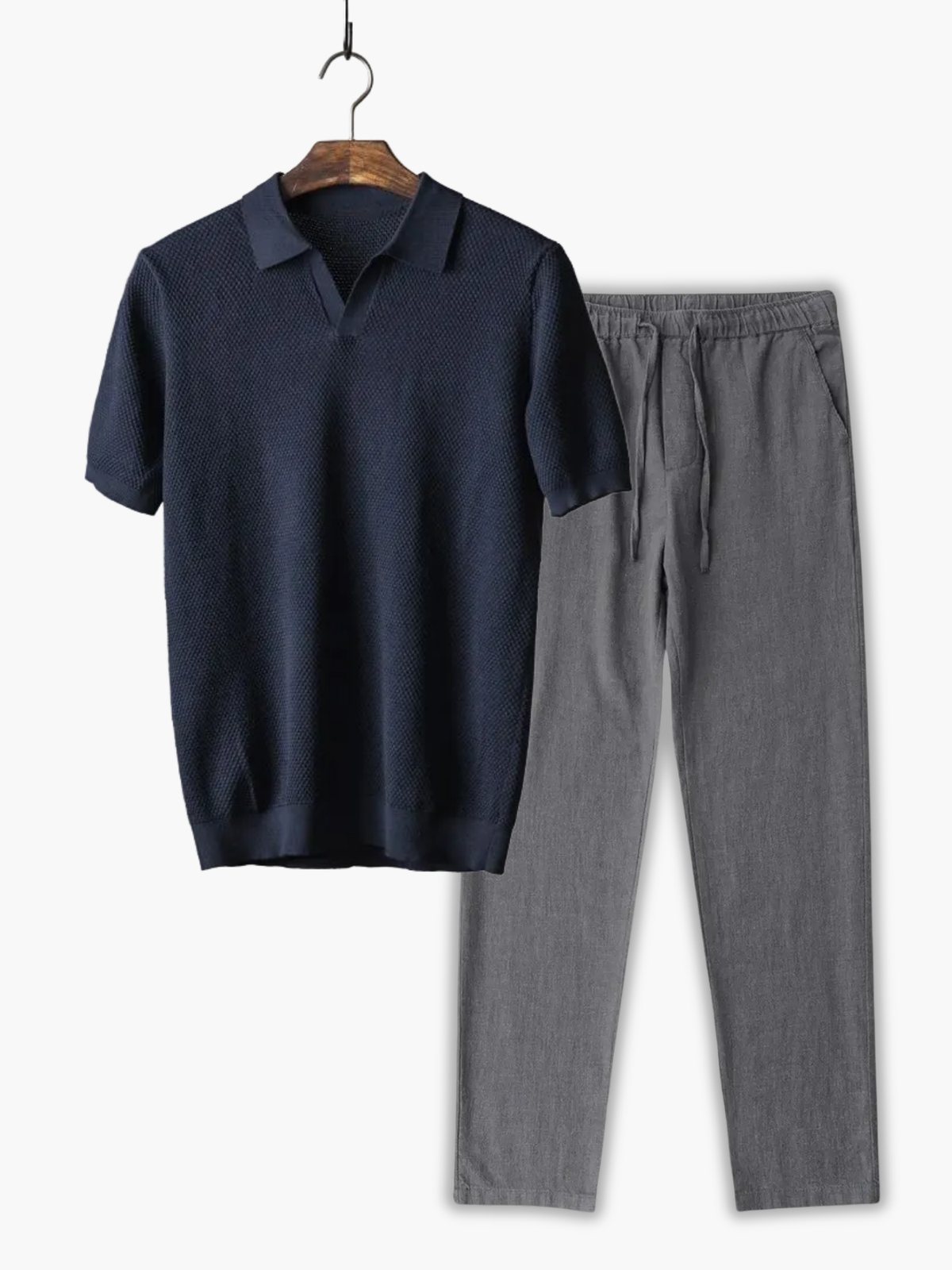 Ensemble homme polo maille texturée