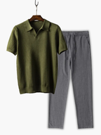 Ensemble homme polo maille texturée