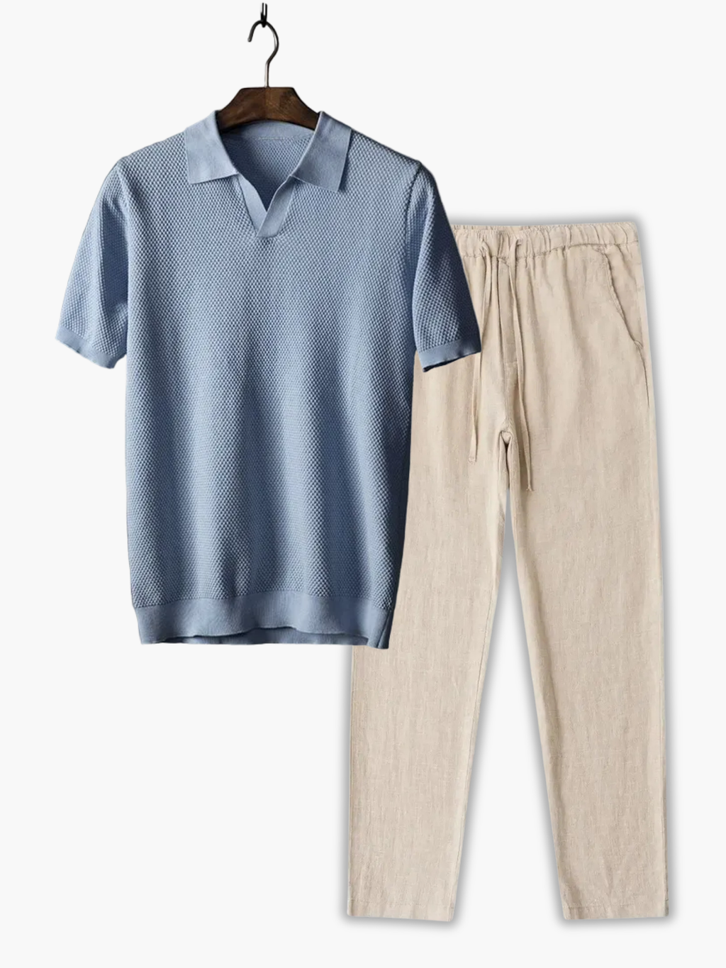 Ensemble homme polo texturé