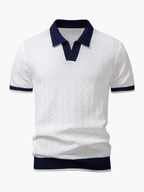 Ensemble homme polo texturé contrasté