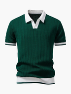Ensemble homme polo texturé contrasté