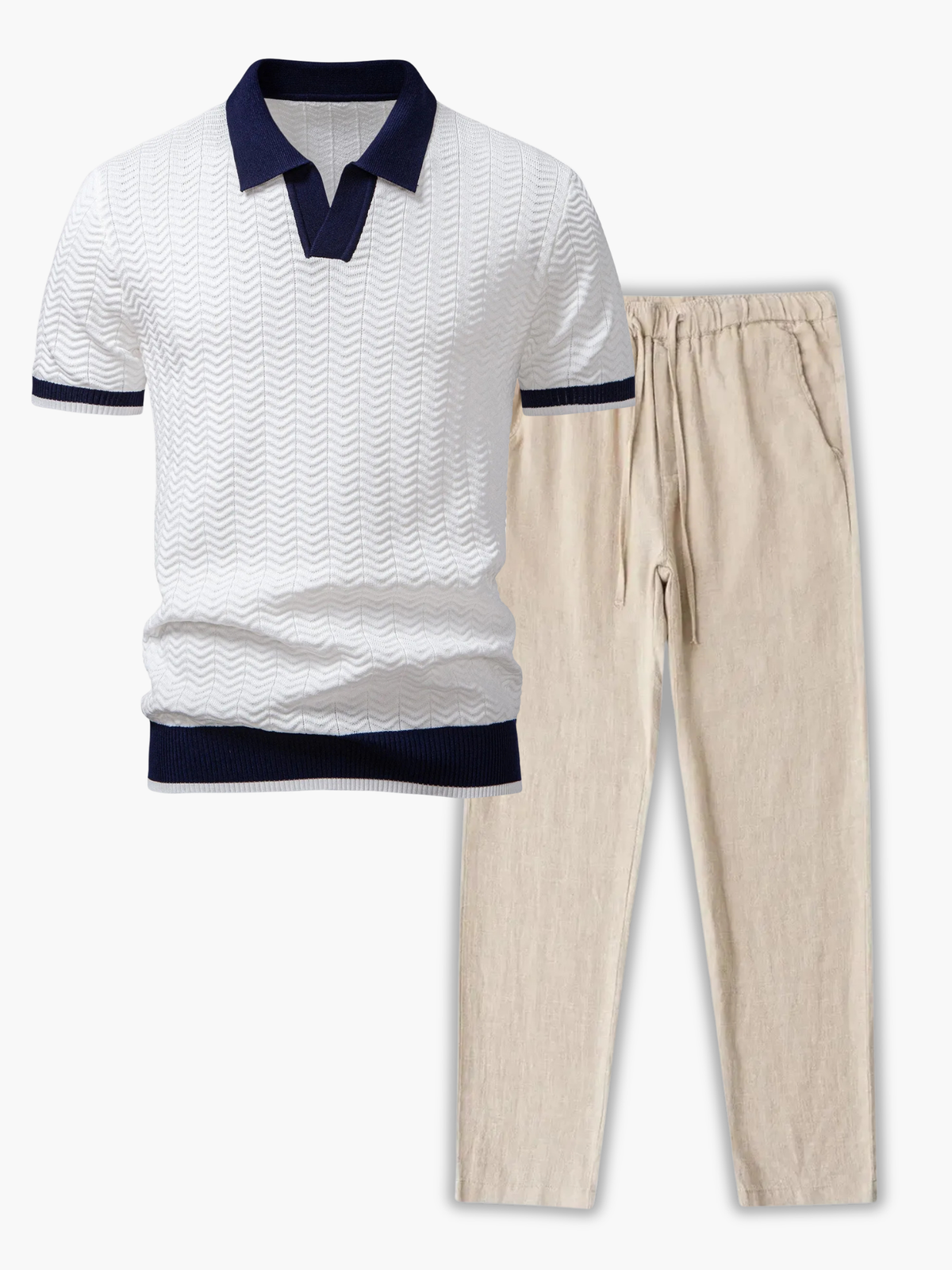 Ensemble homme polo tricoté