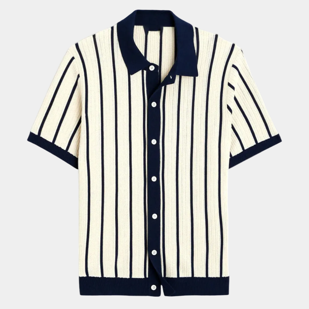 Ensemble homme rayé boutonné