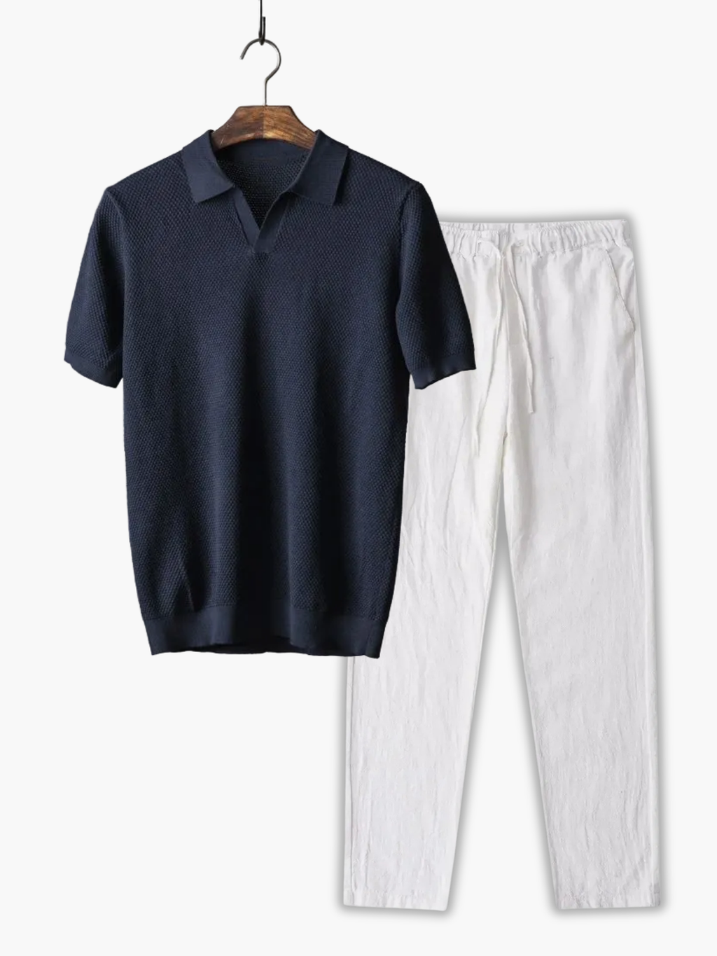 Ensemble Polo à Col Classique et Pantalon