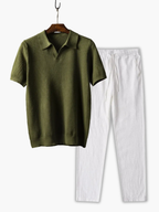 Ensemble Polo à Col Classique et Pantalon
