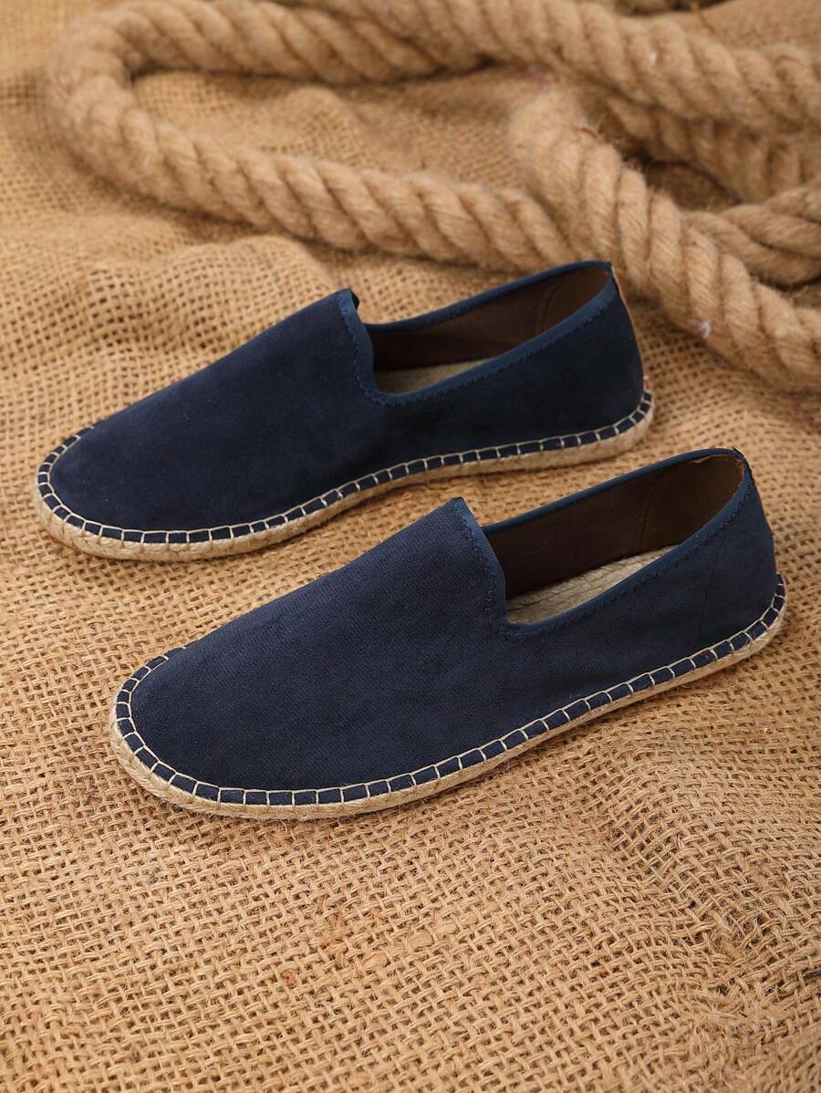 Espadrilles homme à enfiler semelle plate