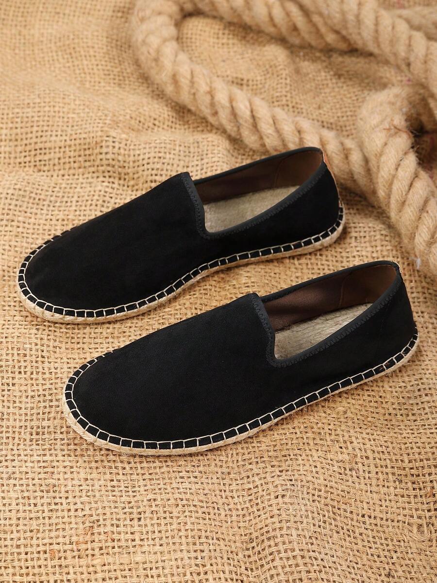 Espadrilles homme à enfiler semelle plate