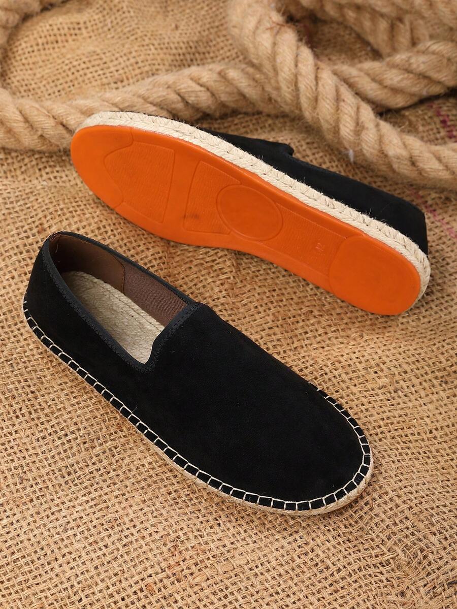 Espadrilles homme à enfiler semelle plate