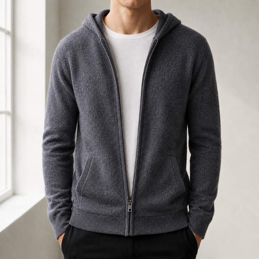 Gilet homme à capuche zippé
