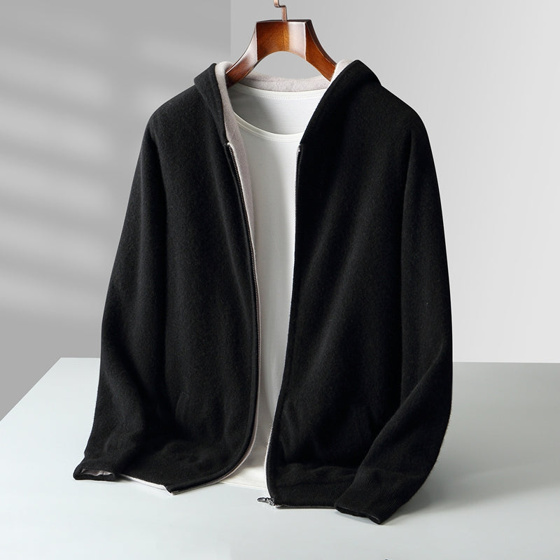 Gilet homme zippé à capuche