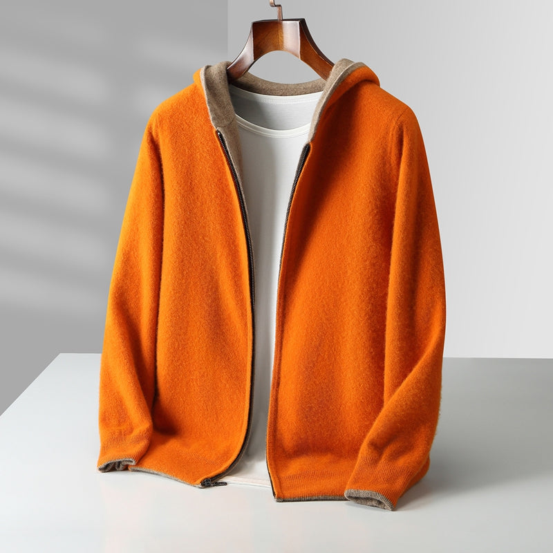 Gilet homme zippé à capuche